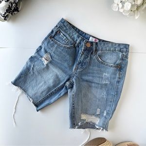 3/$20 Girls Minx Jean Distressed Shorts